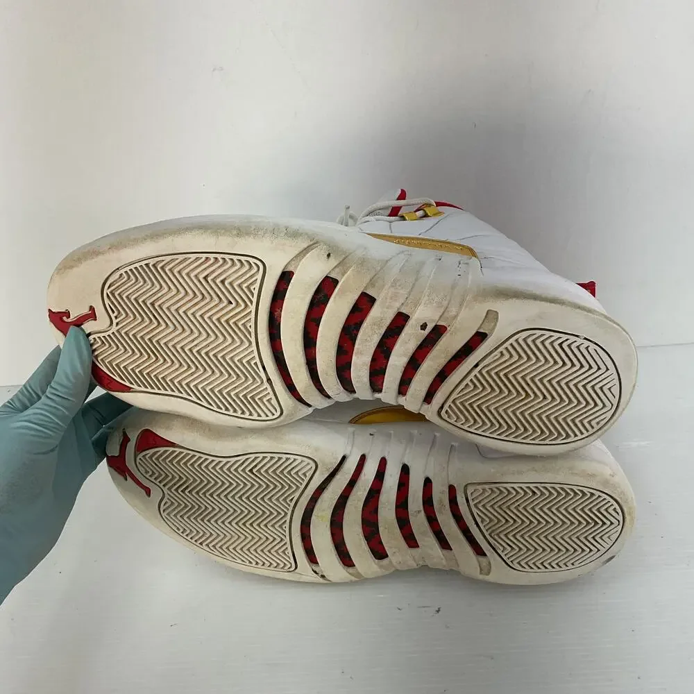 Men's Nike Jordan Red & White Sneakers Size 10 Preowned - Picture 4 of 7